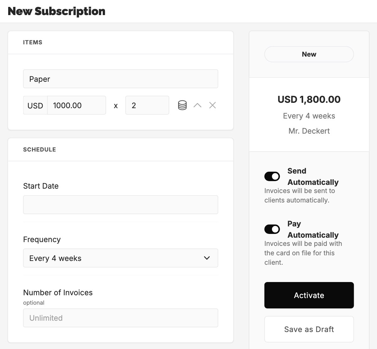Subscription
