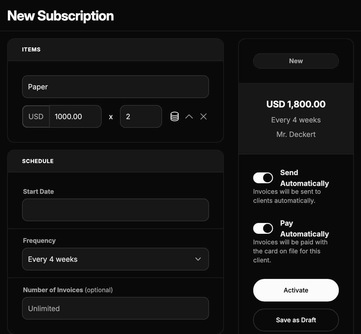 Subscription