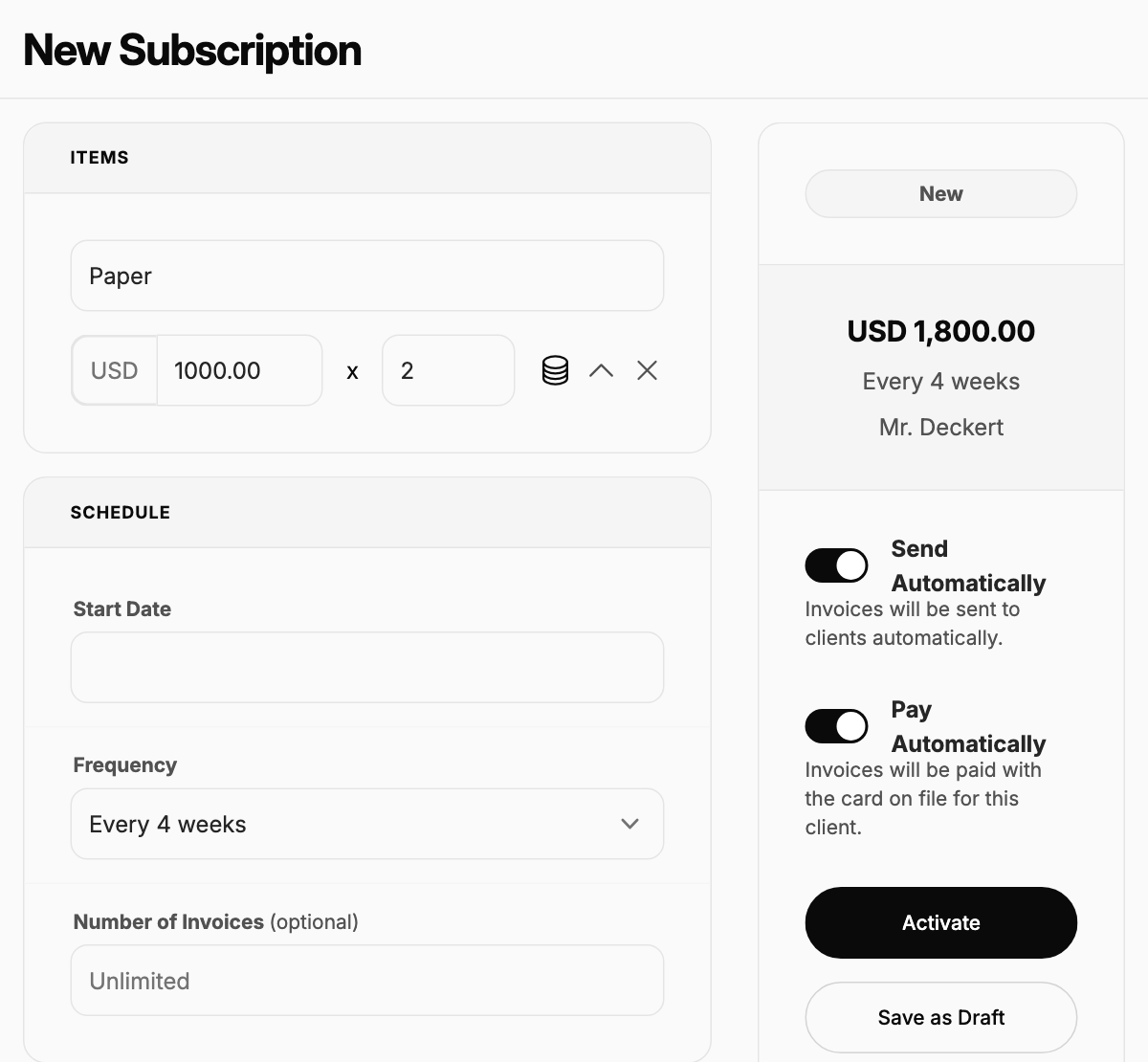 Subscription
